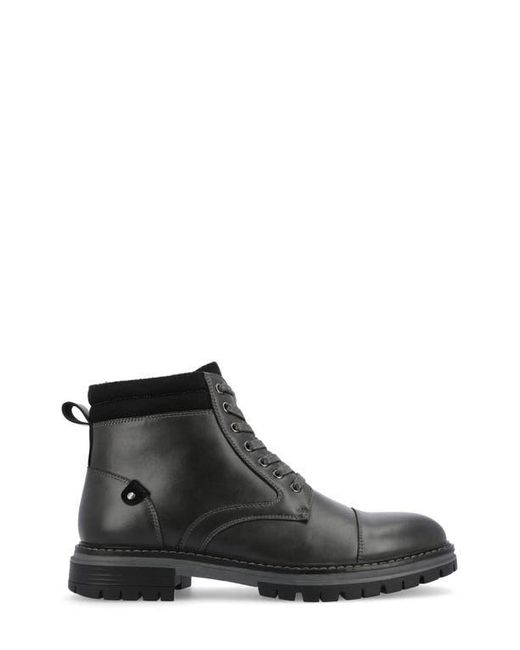 Vance Co. Black Fegan Cap Toe Boot for men