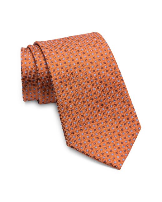 Duchamp Orange Micro Neat Silk Tie for men