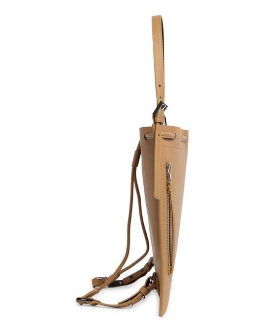 AllSaints Alpha Convertible Leather Backpack in Brown | Lyst display picture 3
