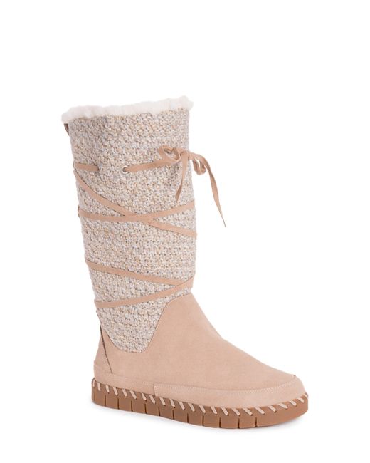 Muk Luks Pink Flexi Faux Shearling Lined Boot