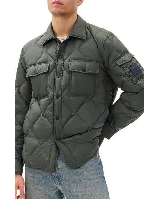 Rag & Bone Black Dane Padded Shirt Jacket for men