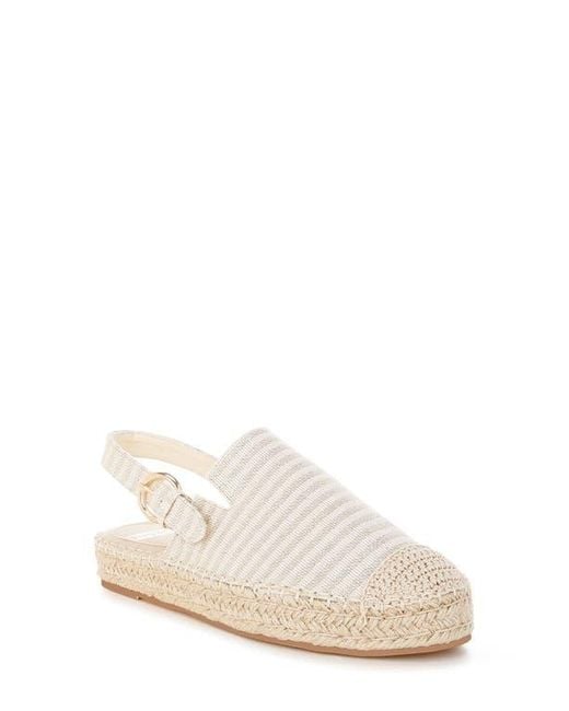 Rag & Co White Zalli Slingback Espadrille Flat