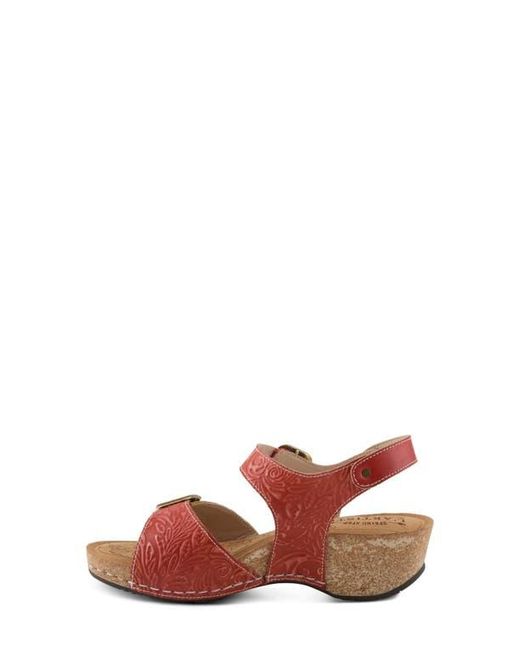 Spring Step Brown Osuna Ankle Strap Platform Sandal