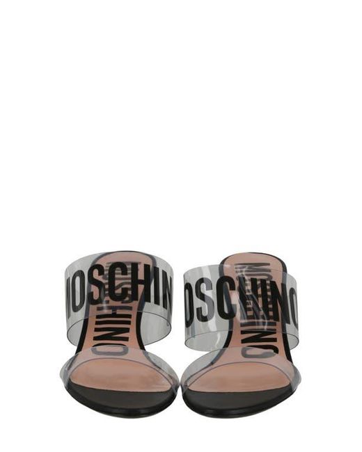 Moschino White Clear Strap Sandal