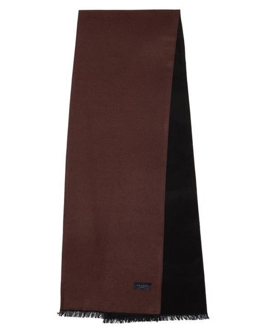 Ted Baker Purple Reversible Silk Scarf for men