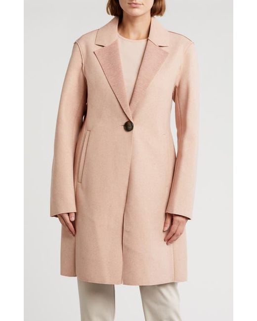 Sam Edelman Single Breasted Reefer Coat in Natural Lyst