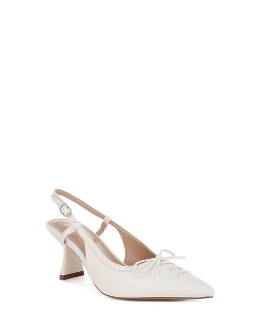 LONDON RAG White Danvers Pointed Toe Slingback Pump