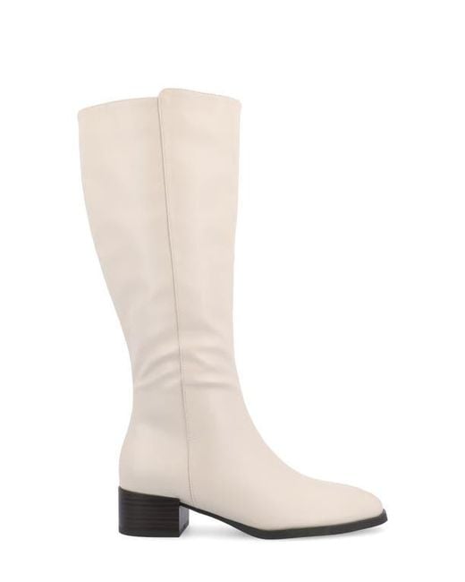Journee Collection White Devri Tall Boots