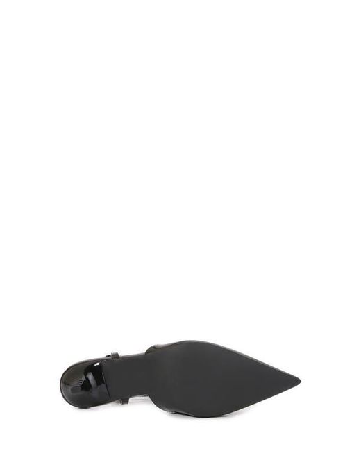BERNESS Black T-Strap Kitten Heel Pump