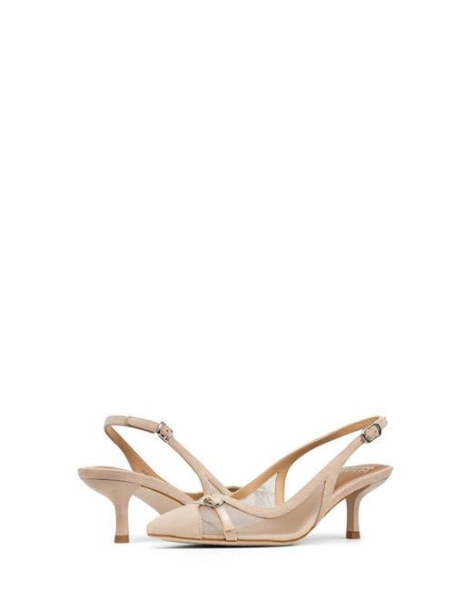 Donald J Pliner Natural Slingback Kitten Heel Pump