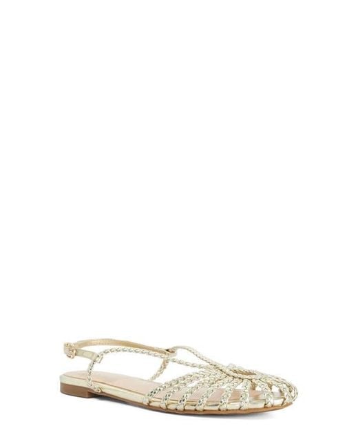 Dune White Hoopla Flat Sandal