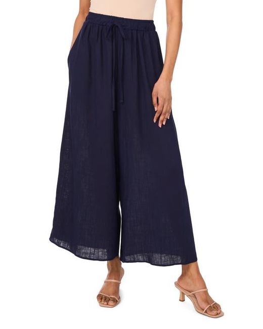 Vince Camuto Blue Solid Drawstring Pants