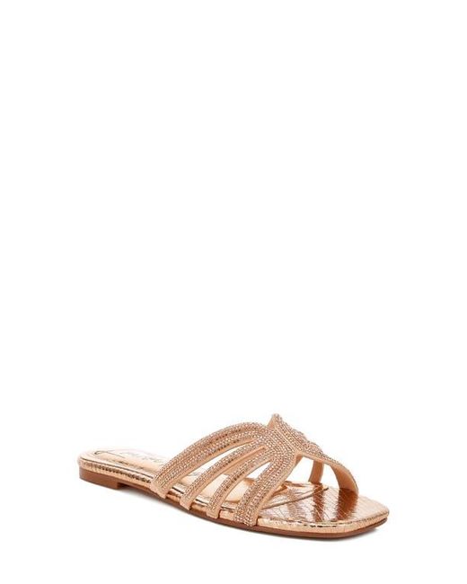 London Rag Slides LONDON RAG Dindy Embellished Slide Sandal in Metallic | Lyst