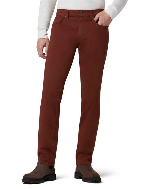 Joe's Jeans Red The Brixton Slim Straight Leg Chinos for men