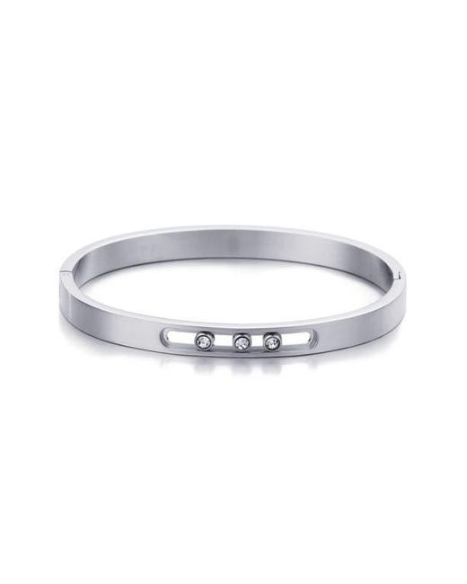 Adornia Metallic Tarnish Resistant Cubic Zirconia Bangle Bracelet