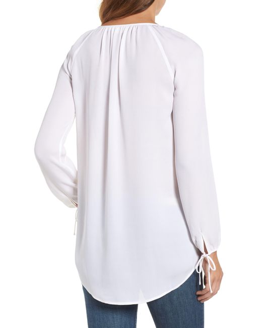 AG Jeans White The Winters Silk Crepe Shirt