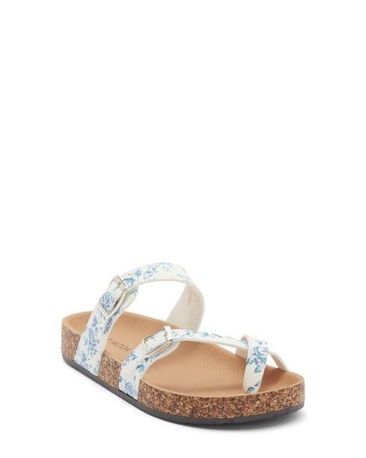 Top Moda White Amara Toe Loop Sandal