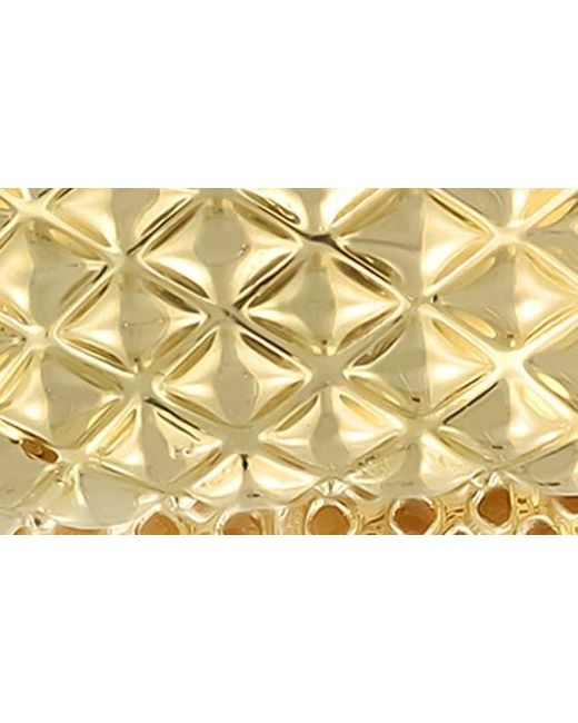 Bony Levy Metallic 14k Gold Diamond Cut Hoop Earrings