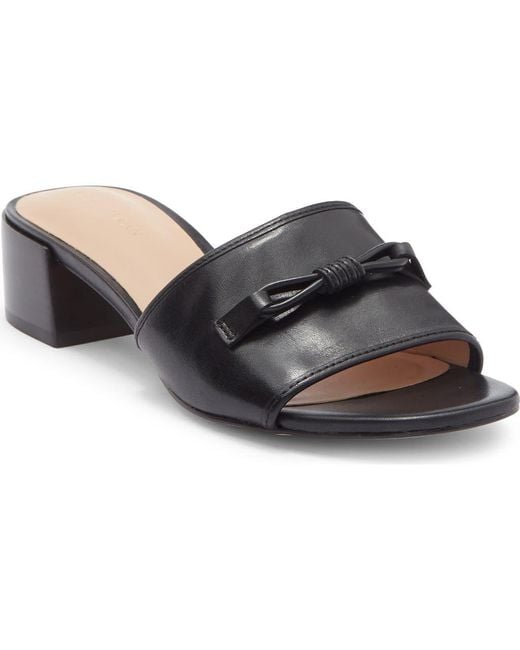 Cole Haan Black Cailyn Bow Slide Sandal