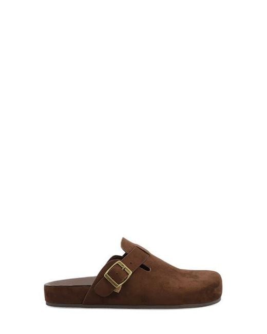MIA Brown Buckle Strap Mule