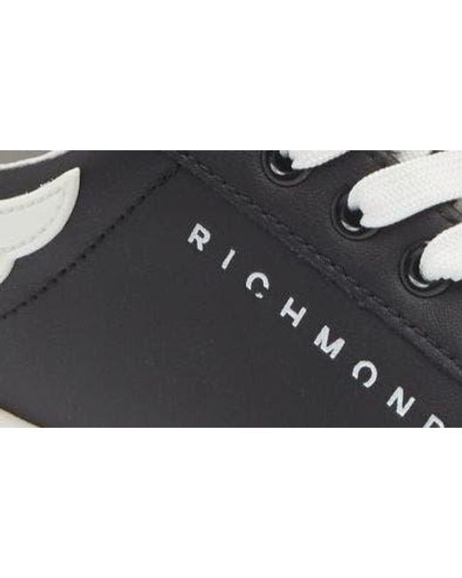 John Richmond Black Oversize Wing Collar Sneaker for men