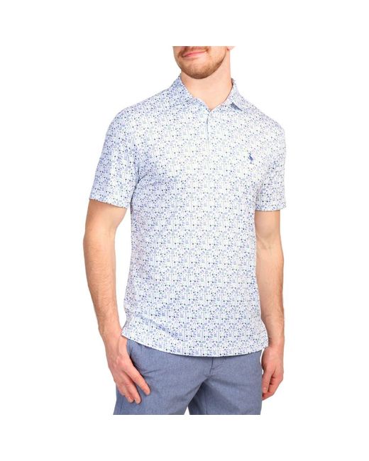 Tailorbyrd Blue Hole-In-One Performance Polo for men