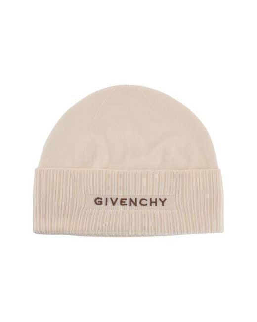 Givenchy Natural Logo Wool Beanie