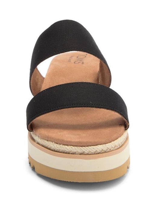 TOMS Black Lilo Platform Wedge Sandal