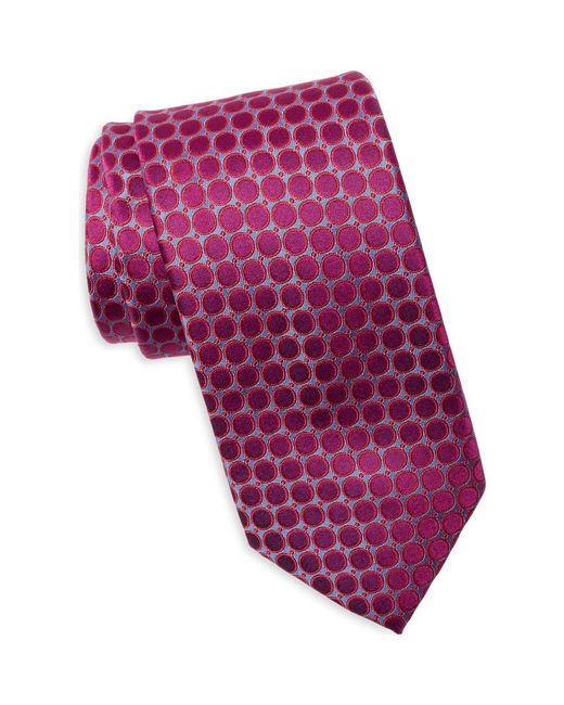 Ted Baker Purple Wilson Dot Silk Blend Tie for men