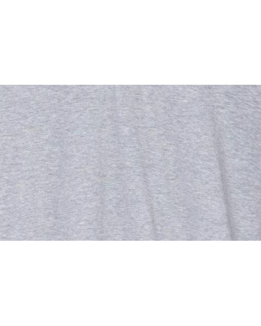Lucky Brand Gray Slub Cotton Notch Collar T-shirt for men