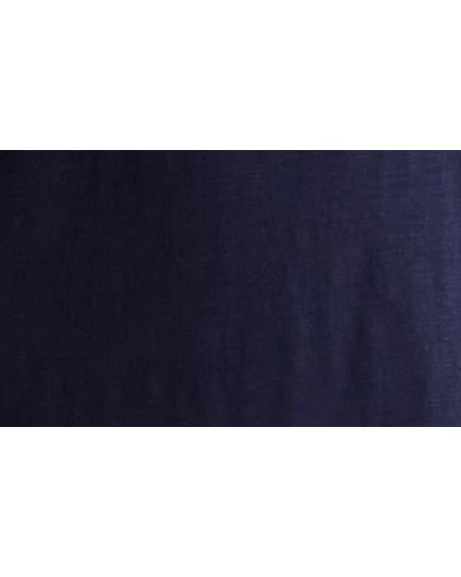 Tahari Blue Ruffle Sleeve Cotton Dress