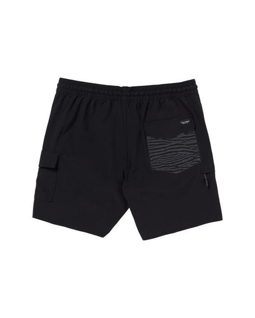 Volcom Black Truly Liberators Swim Trunks for men