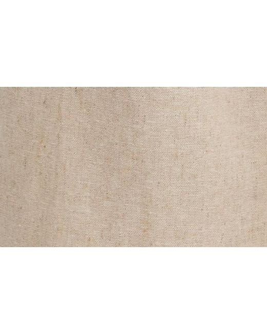 Caslon Natural Drawstring Wide Leg Linen Blend Pants