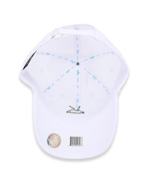 Waggle White Coco Twill Baseball Cap for men