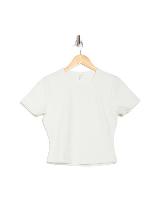 Rag & Bone White Rb Enhance Baby Tee