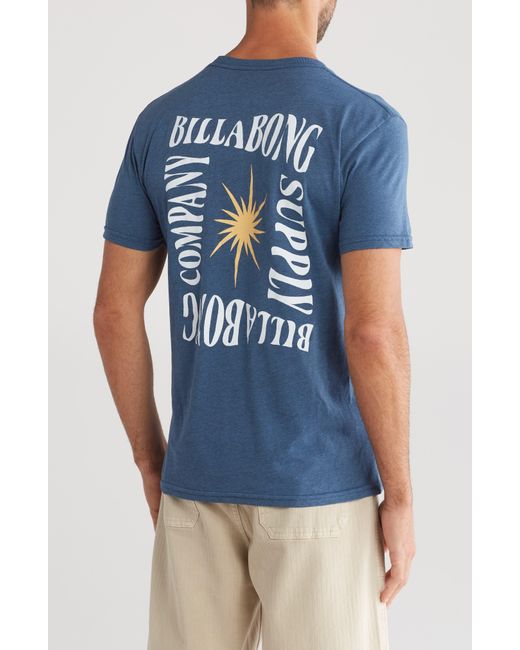 Billabong Blue Popped Graphic T-shirt for men