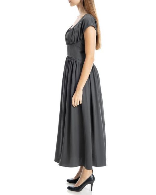 knee length dresses for ladies Sleeveless Pleated A Line Lurex Maxi Dress - Emerald Green