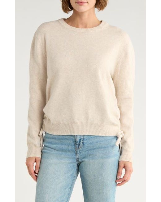 French Connection White Side Drawstring Tie Sweater