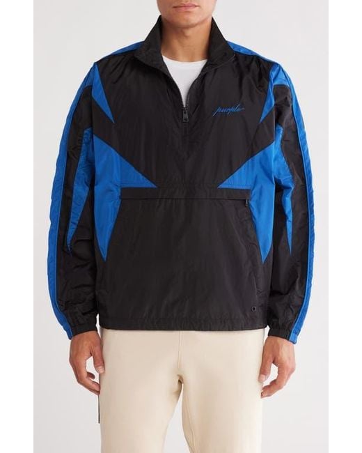 Purple Brand Colorblock Nylon Anorack Jacket in Blue for Men | Lyst