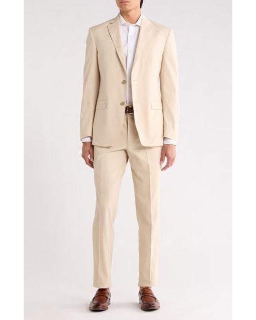 JB Britches Natural Two Button Side Vent Suit for men