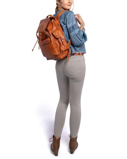 Old Trend Orange Bryan Leather Backpack