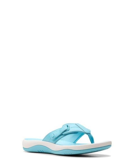 Clarks Blue Clarks Sunmaze Loop Thong Sandal