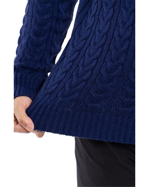 Xray Jeans Blue Cable Knit Turtleneck Sweater for men