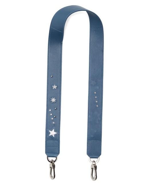 Longchamp Blue Star Leather Bag Strap for men