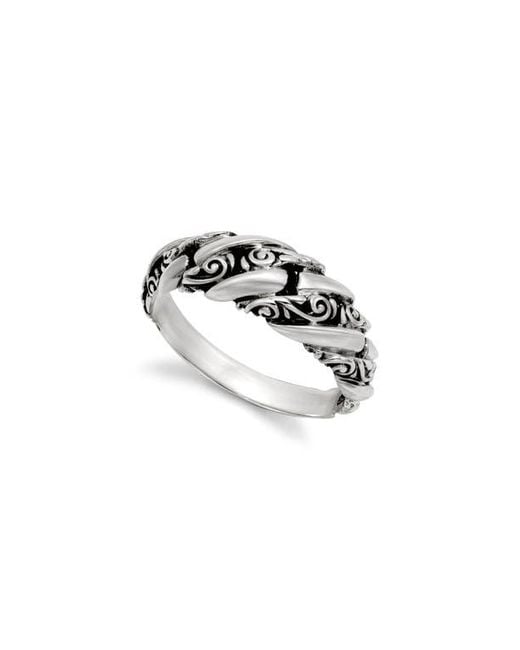 Samuel B. Metallic Sterling Interlock Link Ring