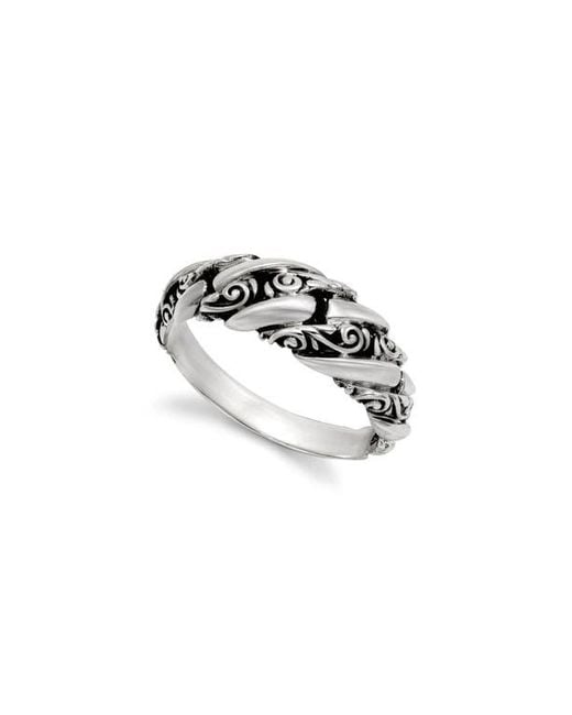 Samuel B. Metallic Sterling Interlock Link Ring