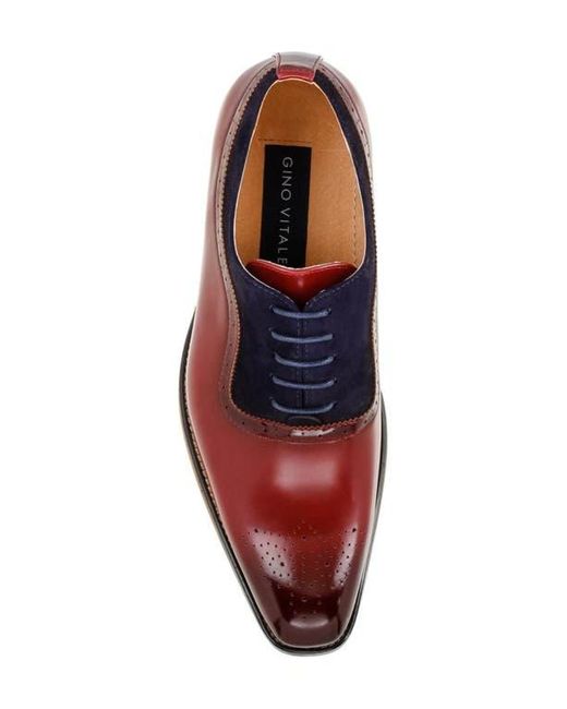Gino Vitale Red Wingtip Oxford for men