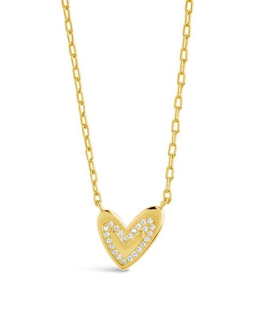 Sterling Forever Blue Mabel Cubic Zirconia Heart Pendant Necklace