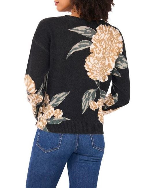 Vince Camuto Blue Print Pullover Sweater