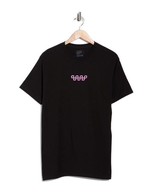 Vans Black Heat Vision Logo Cotton Graphic T-Shirt for men
